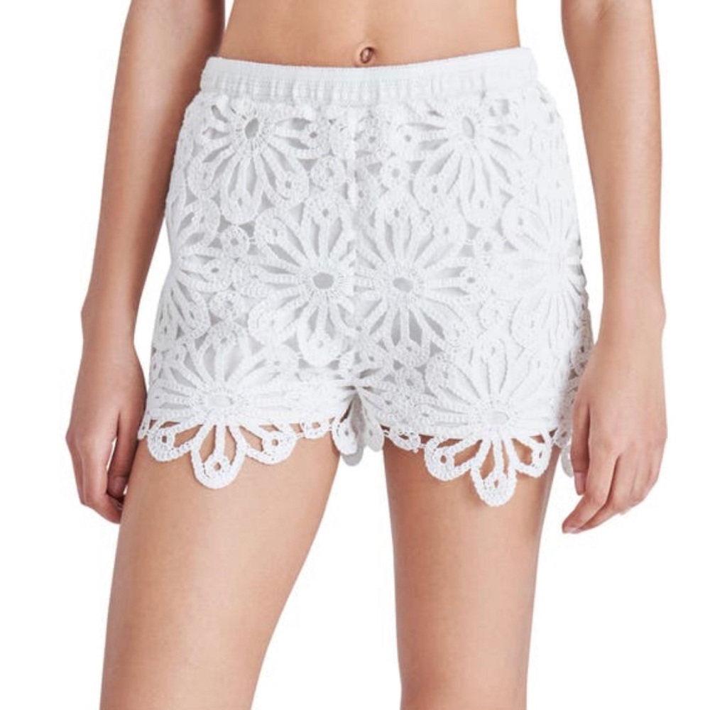 Steve Madden Carolyn Crochet White Shorts XS